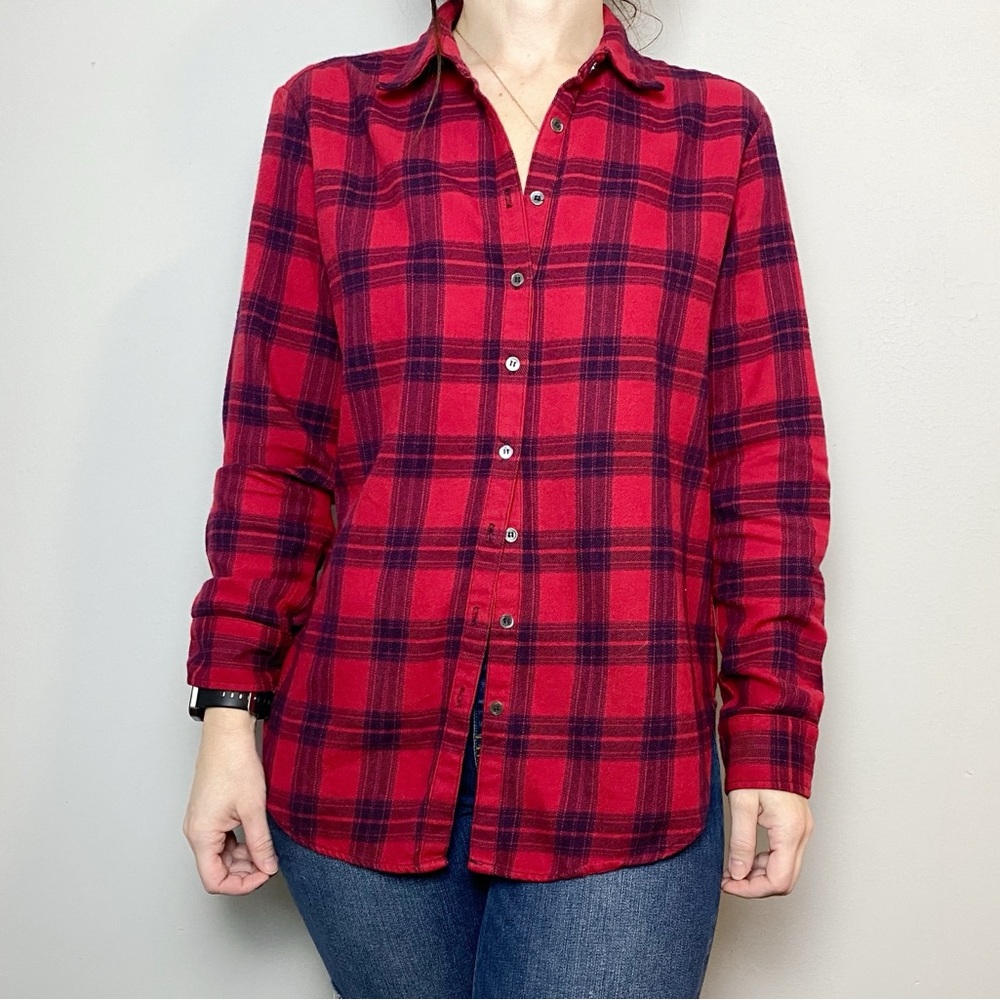 Xirena Plaid Red/Blue Flannel Shirt